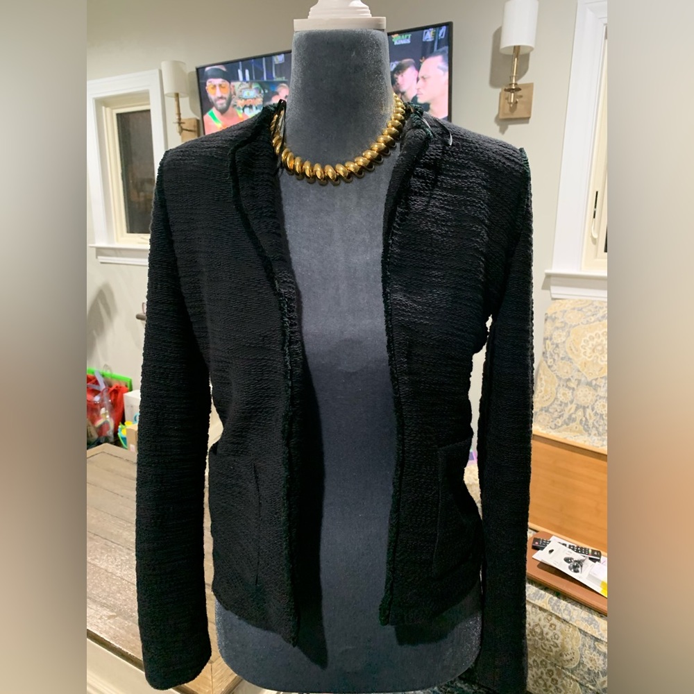 Open Front Tweed Like Jacket/ Mango Xs - image 1